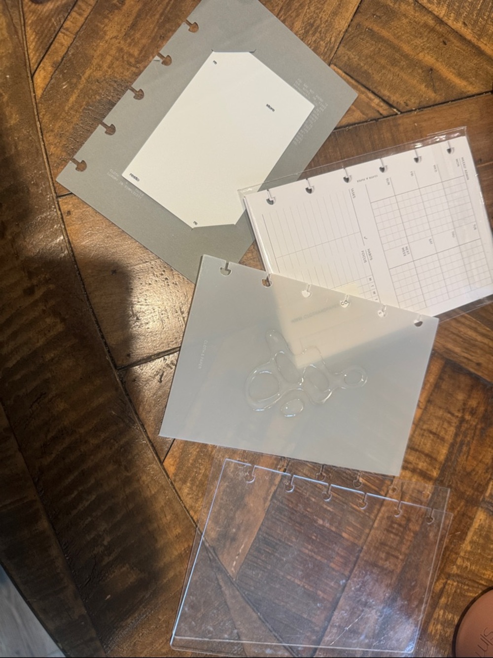 Cloth & Paper CPP Neutral Planner Inserts & Clear Dashboard bundle